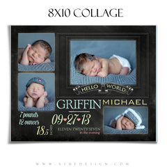 Collage (8x10) - Chalkboard Babies