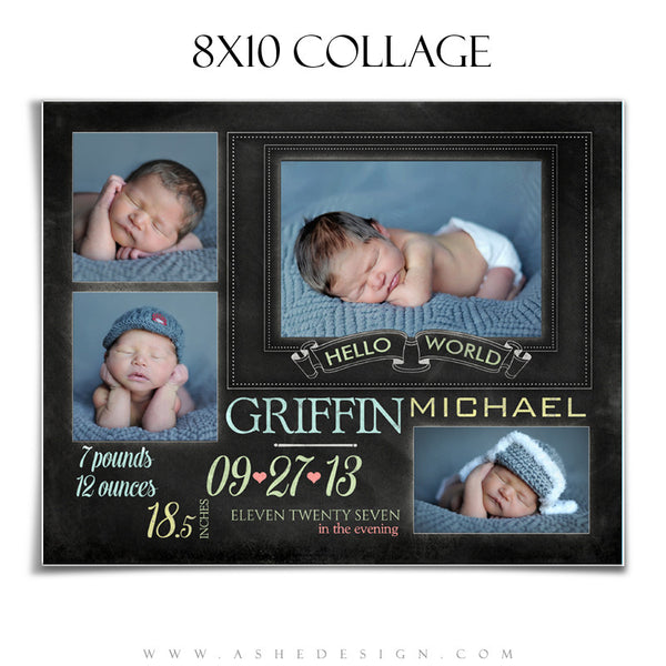 Chalkboard Babies - 8x10 Collage web display