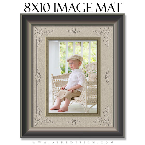 Image Mat Template | Delicately Embossed 8x10