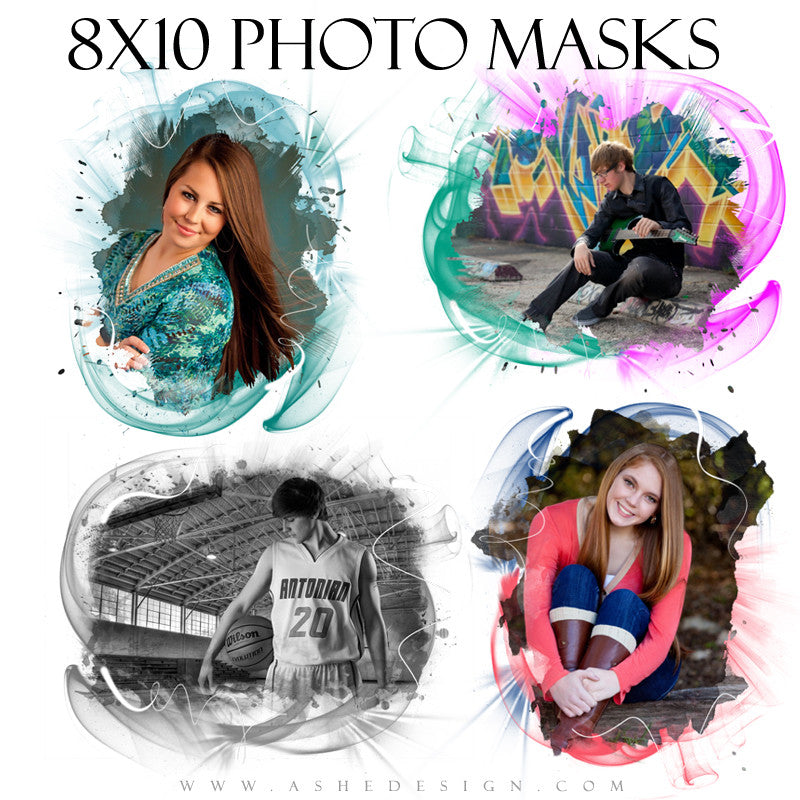 Designer Gems 8x10 Photo Masks | Color Vortex full set