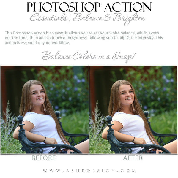 Photoshop Action | Essentials - Balance & Brighten1