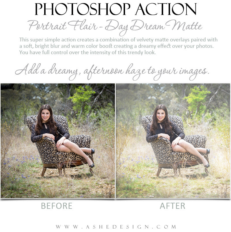 Photoshop Action | Portrait Flair - Day Dream Matte1