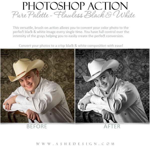 Photoshop Action | Pure Palette - Flawless Black & White3