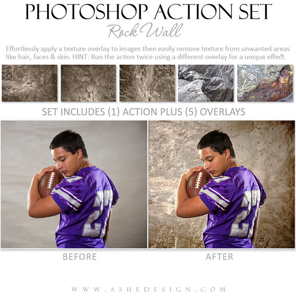 Photoshop Action Overlays | Rock Wall2