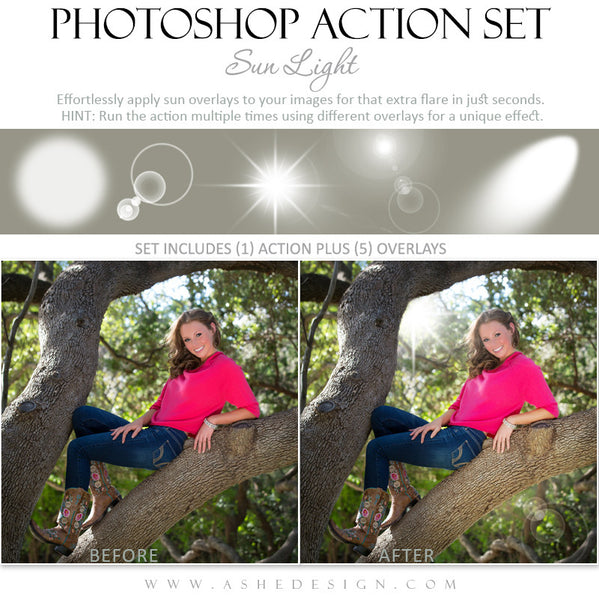 Photoshop Action | Overlays | Sun Light 1