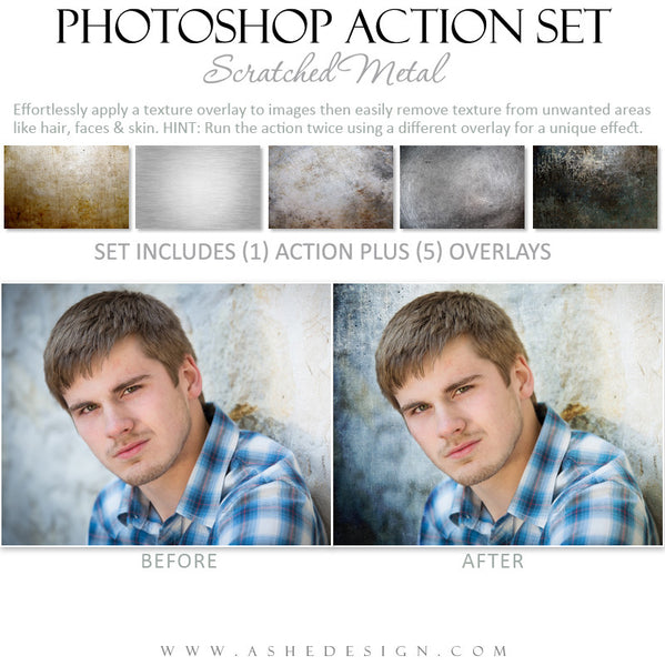 Photoshop Action | Scratched Metal Overlays example 2