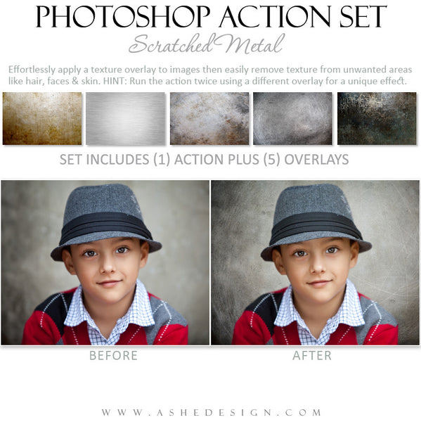 Photoshop Action | Scratched Metal Overlays example 3