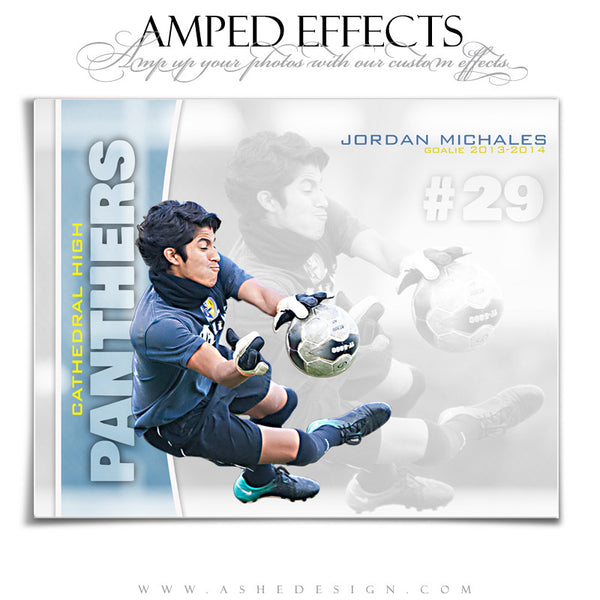 Ashe Design | Amped Effects Sports Templates | Double Take Soccer web display