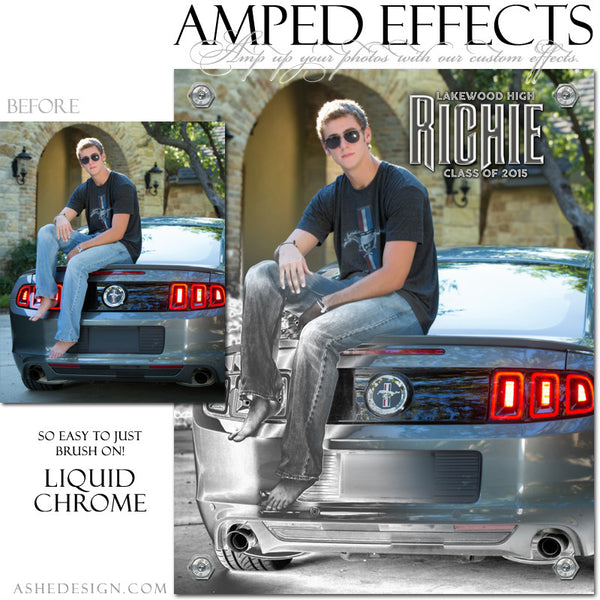 Ashe Design | Amped Effect Templates | Liquid Chrome example 1
