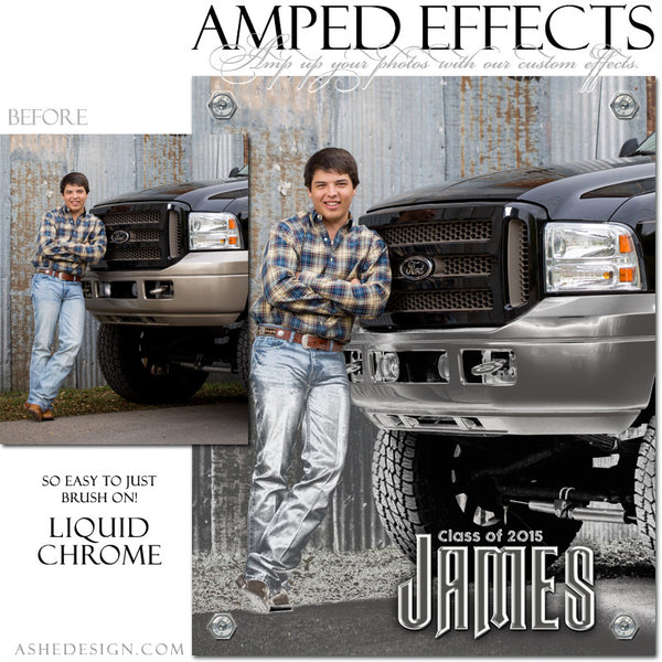 Ashe Design | Amped Effect Templates | Liquid Chrome example 4