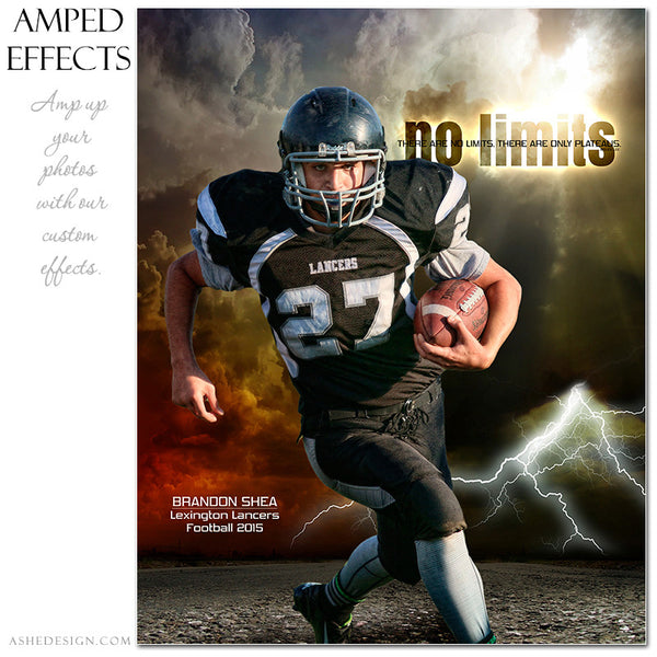 Ashe Design | Amped Effects Sports Templates | No Limits football