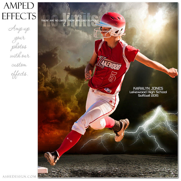 Ashe Design | Amped Effects Sports Templates | No Limits softball