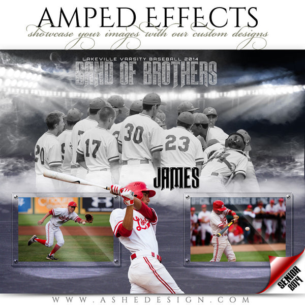 Ashe Design | Amped Effects Sports Templates | Band Together Baseball web display