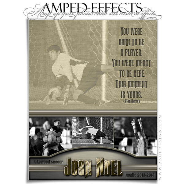 Ashe Design | Amped Effects Sports Templates | Silver And Gold soccer