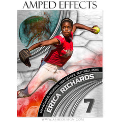 Amped Effects - Precision Performance Baseball/Softball Poster Template For Photoshop