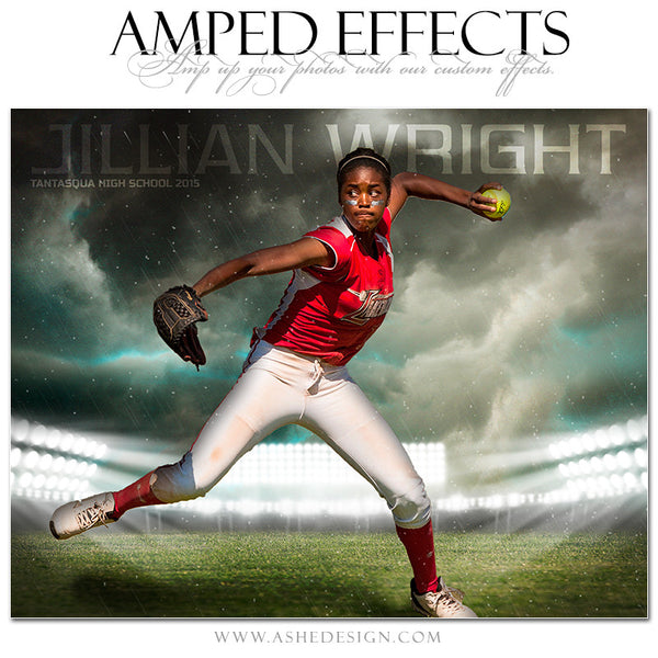 Ashe Design | Amped Effects Sports Templates | Stormy Arena softball