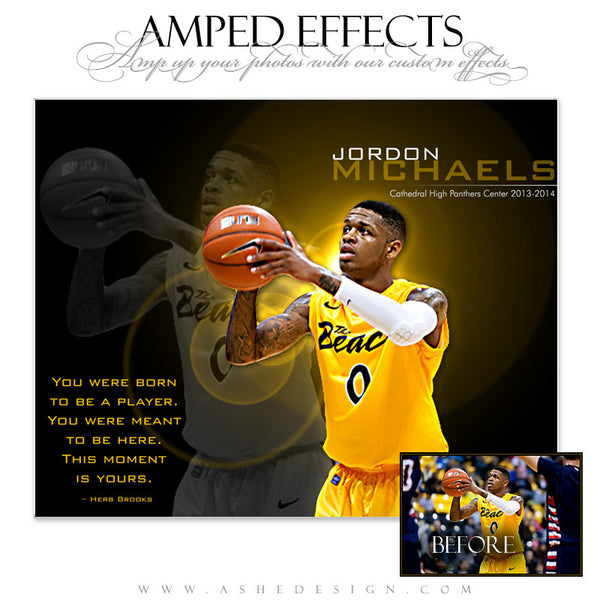 Ashe Design | Amped Effects Sports Templates | This Moment Is Yours Basketball web display