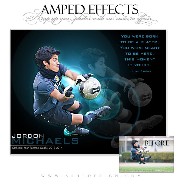 Ashe Design | Amped Effects Sports Templates | This Moment Is Yours Soccer web display