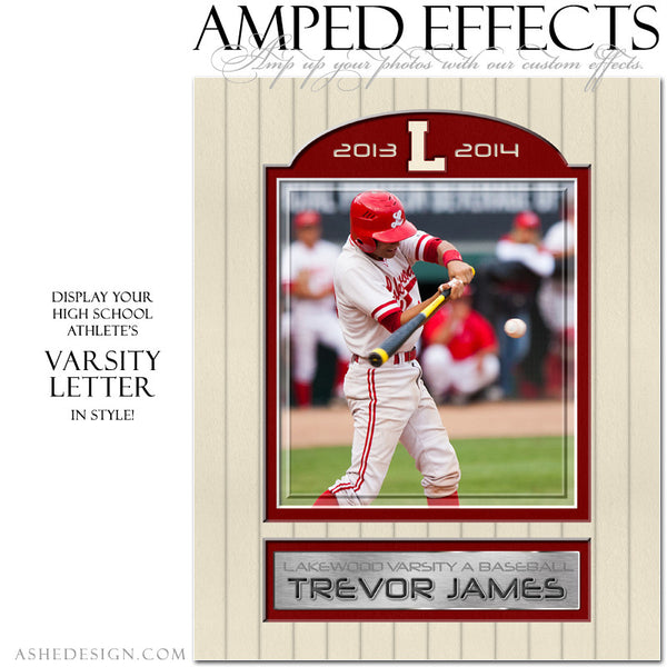 Ashe Design | Amped Effects Sports Templates | Varsity Letter 1