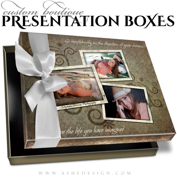 Shabby Chic Custom Boutique Presentation Box 8x10 HZ template