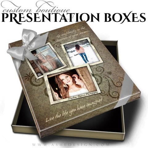 Shabby Chic Custom Boutique Presentation Box 8x10 VT template