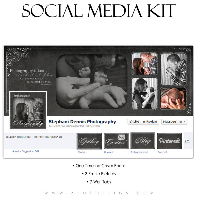 Chalkboard Social Media Branding Kit