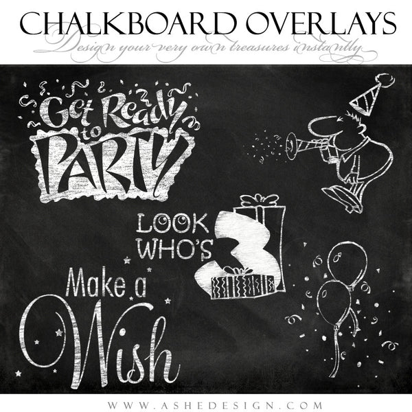 Designer Gems - Chalkboard Overlays - Party Time Full Set web display