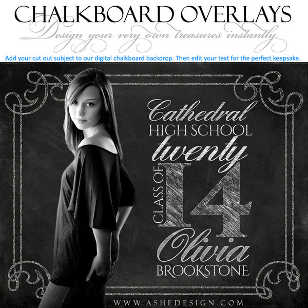 Designer Gems - Chalkboard Overlays - Seniors example 1 web display