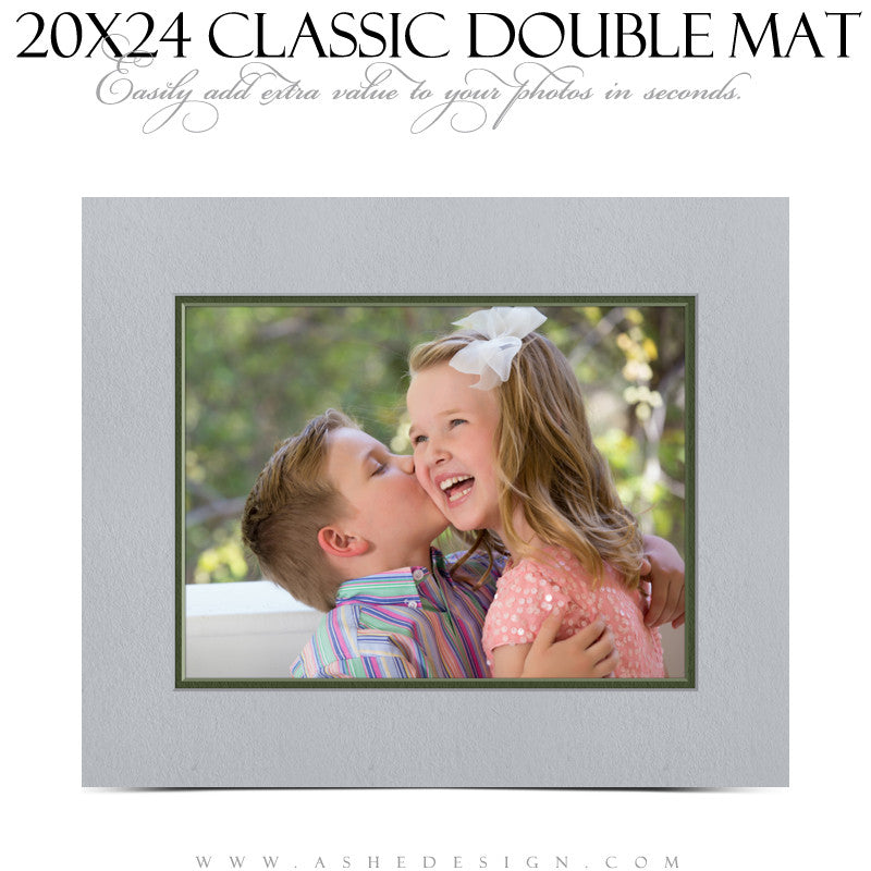 Ashe Design | Photoshop Action | 20x24 Classic Double Mat HZ1