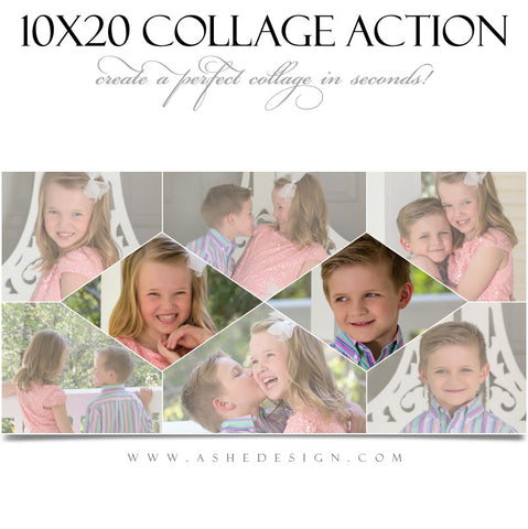 Ashe Design | Photoshop Action | 10x20 Collage Maker | Diamond Focus1