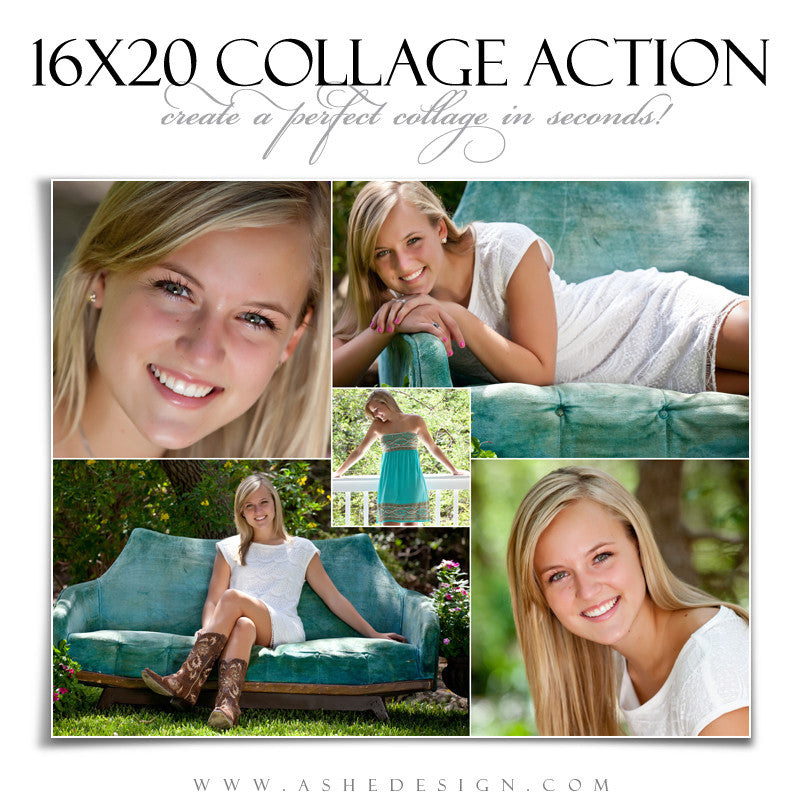 Photoshop Action | 16x20 Collage Maker - Pinwheel – AsheDesign