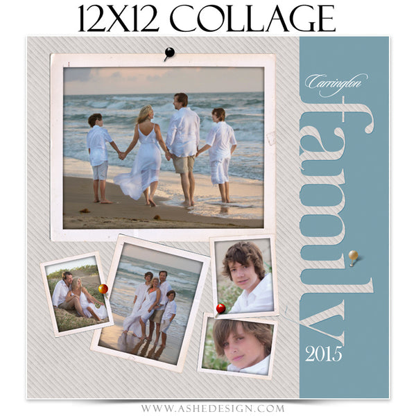 Collage Template 12x12 | Family Time 4