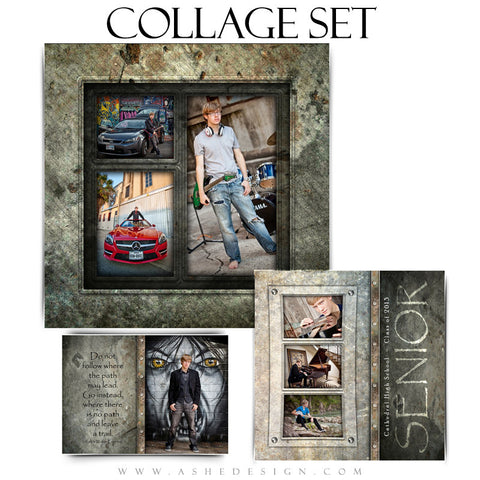 Senior Boy Collage Set (5x7, 8x8, 12x12) - Granite