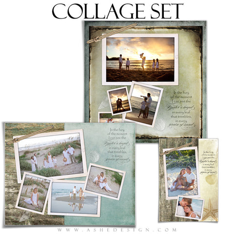 Collage Template Set | Footprints In The Sand