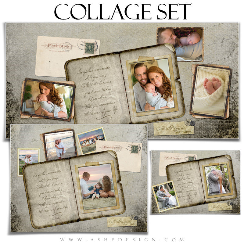 Amped Photoshop Collage Templates for Photographers | Collect Moments set