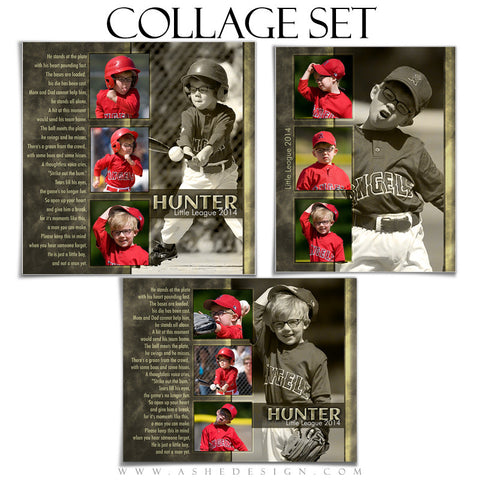 A League Of Their Own Collage Template for Photographers