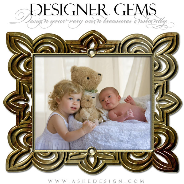 Designer Gems Brushed Gold Frames example web display