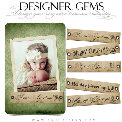 Designer Gems for Photoshop | Christmas Word Art Tags