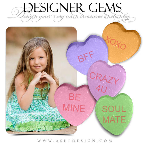 Designer Gems -  Large Conversation Hearts