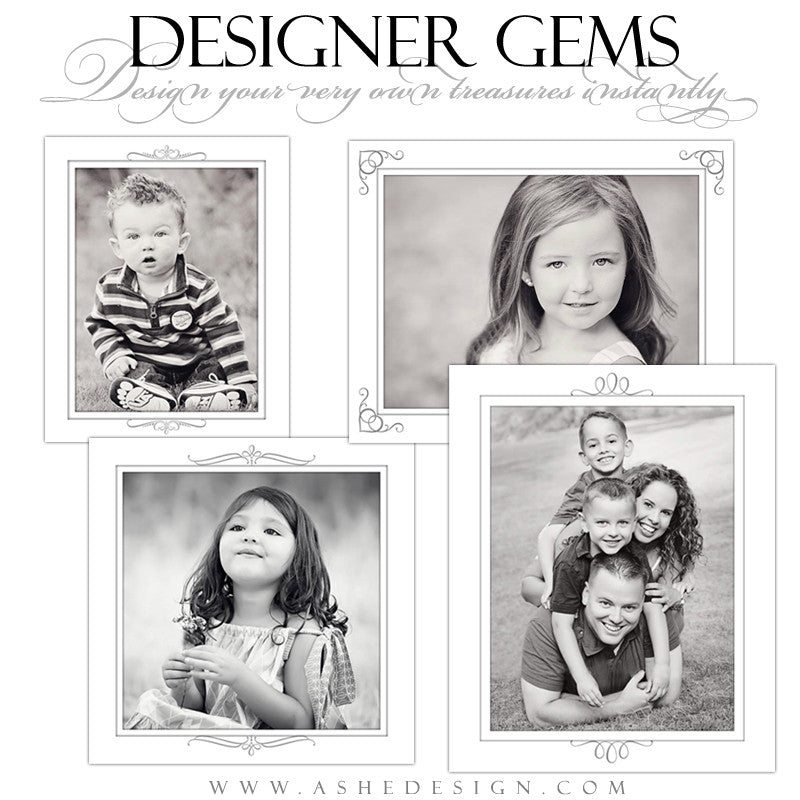 Designer Gems - Simply White Photo Mats full set web display