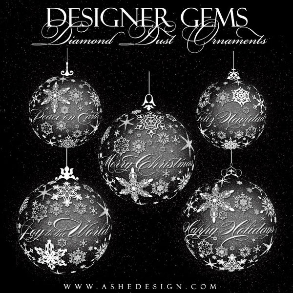 Designer Gems | Diamond Dust Snowflake Ornaments