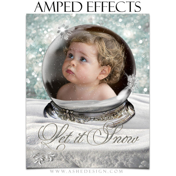 Ashe Design | Amped Effects Photography Templates | Diamond Dust Snow Globe 1