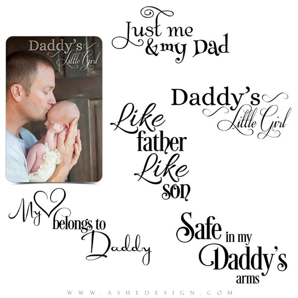 Just Me And My Dad Word Art full set web display