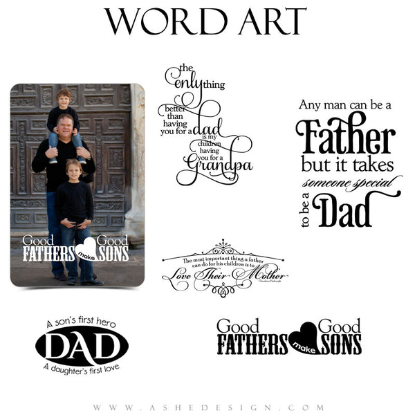 Family Word Art Quotes - My Dad My Hero