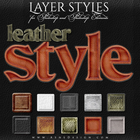 Photoshop Style Set - Leather full set web display