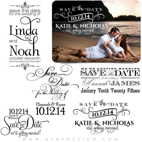 Save The Date Word Art Collection Full Set