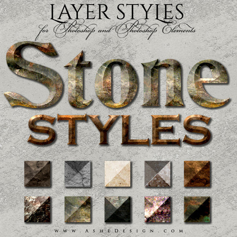 Photoshop Style Set - Stone full set web display