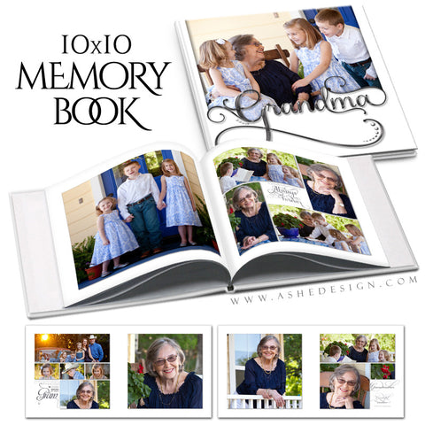 Simply Worded Grandmother 10x10 P BK open book web display