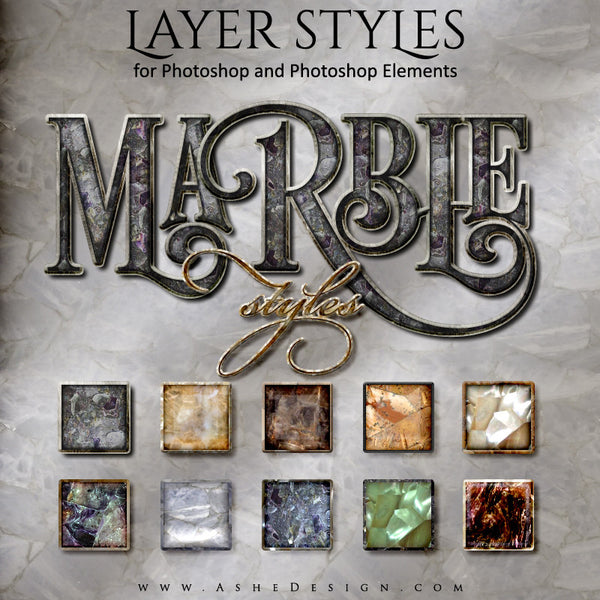 Photoshop Layer Styles - Marble full set web display