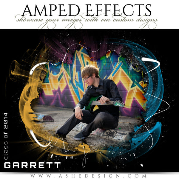 Ashe Design | Amped Effect | Color Vortex Senior Template